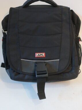 NWI Mens APC Black Power Ready Notebook Saddle Bag Computer Sleeve Backpack